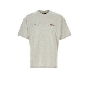 Represent Men Melange Grey Cotton T-Shirt